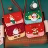 Christmas Handmade Felt Crossbody Bag, Children's Cartoon Non-woven Fabric Coin Purse, Christmas Candy Backpack