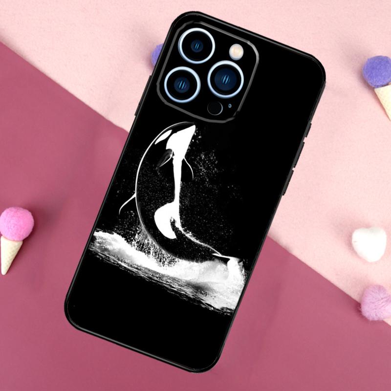 Orcas Whale Phone Case For iPhone 16 17 Pro Max 17 Air 16E 13 12 Mini 14 15 Plus 11 Pro Max Back Cover