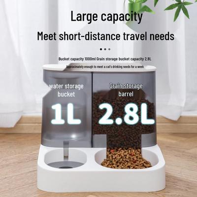 Mangiatoia e Distributore d'Acqua Automatico Trasparente da 2,8L per Cani e Gatti
