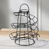 Kitchen Creative Spiral Egg Rack With Hanging Basket For Home Storage And Organization