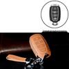 Genuine Leather Key Case for Hyundai Models: Elantra, Santa Fe, ix35, Verna, Mistra, Lafesta, and Sonata
