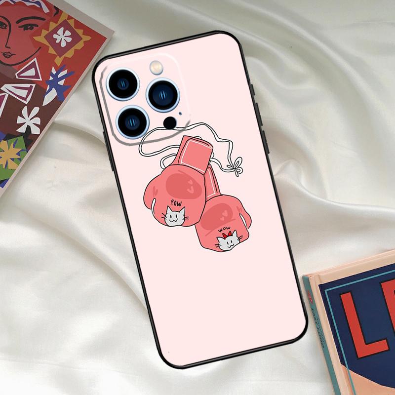 Boxing Gloves Phone Case For iPhone 16 15 14 13 12 11 17 Pro Max 15 16 Plus 12 Mini 16e 17 Air Funda Cover