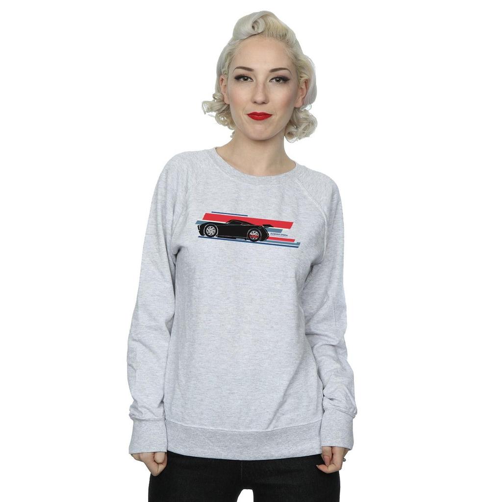 Disney Womens/Ladies Cars Jackson Storm Stripes Sweatshirt