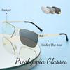 New Anti Blue Light Photochromic Metal Frame Reading Glasses High-definition Business High-end Color Changing Presbyopia Glasses