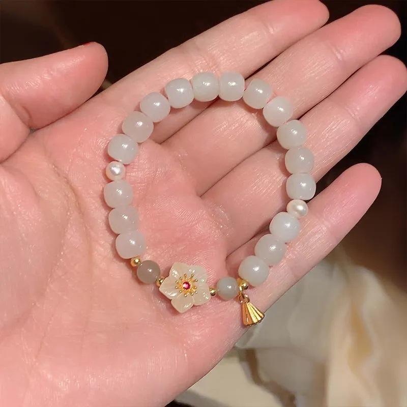 

JYL TS Bracelet Red Beaded -Channels Passion & Attracts Vibrant Luck 【White Pearl】Qinyuan Spring бобровый
