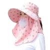 Do Farming Work Summer UV Protection Flower Print Bucket Hat Women Sun Hat With Neck Flap