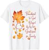 Thankful Grateful Blessed Christian Thanksgiving Fall Leaves T-Shirt Unisex T-Shirt