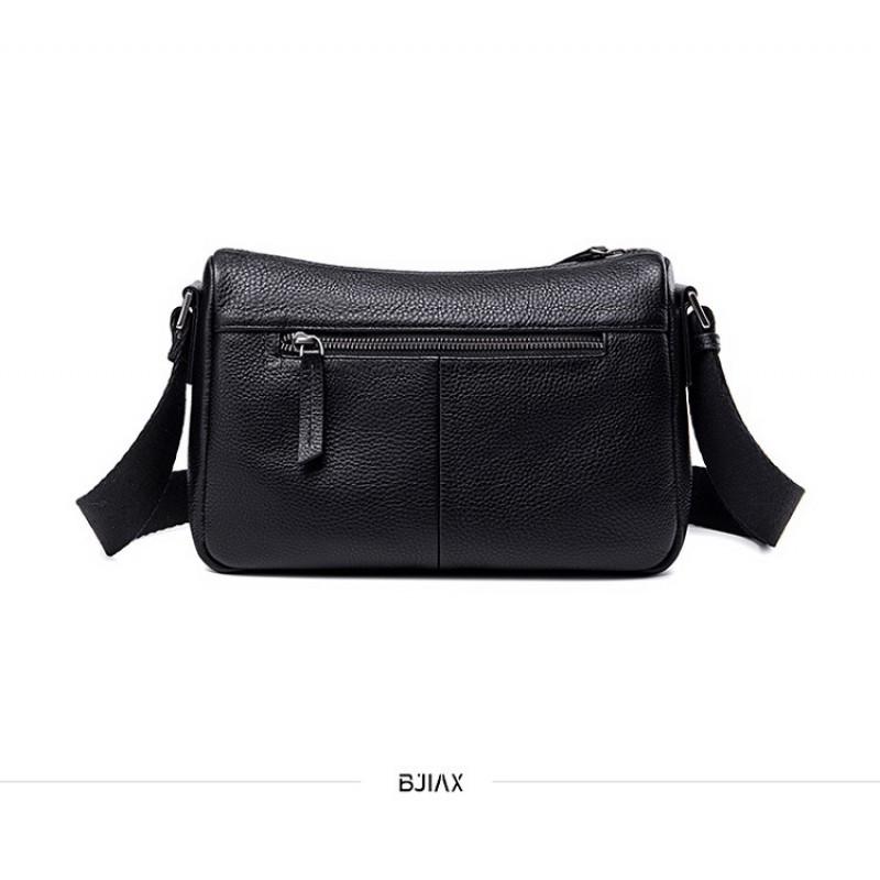 Genuine Leather Men's Shoulder Crossbody Bag Commuting Soft Cowhide High-end Style Top Layer