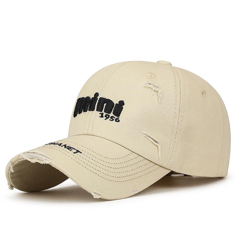 Retro Distressed Ripped Baseball Cap – Unisex Washed Sun Hat for Casual Outings