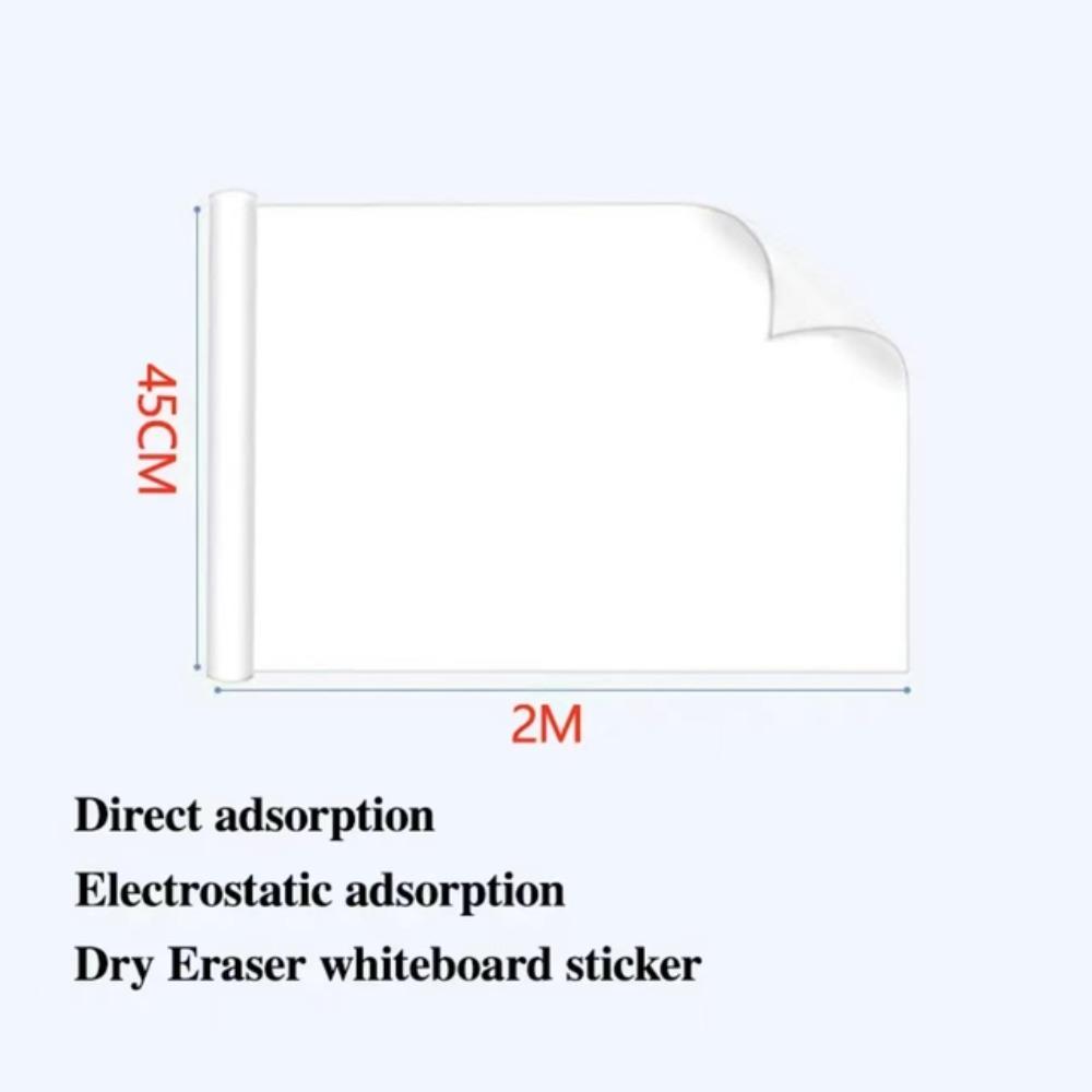 PVC Whiteboard Wall Sticker Static Cling Writable Wall Sheet High Quality Wall Decal  Home Learning 45CM*2M