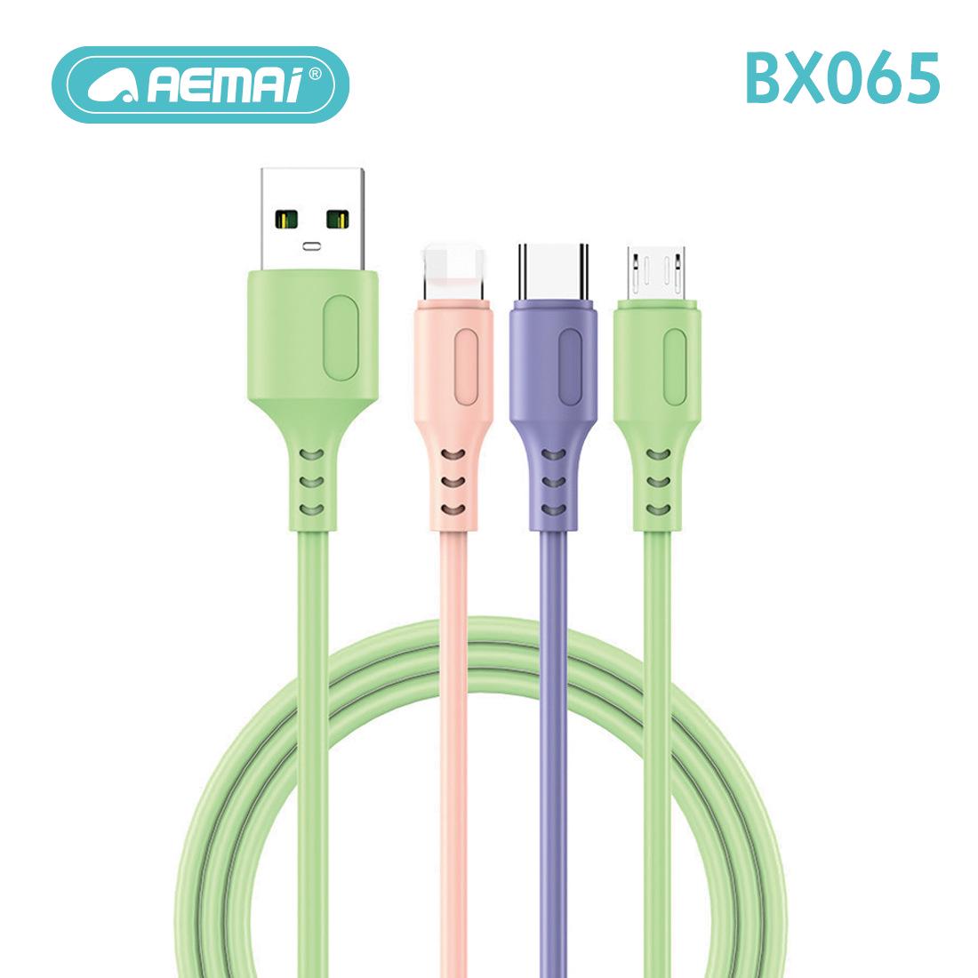 3-in-1 Liquid Silicone Fast Charging Cable: One-to-Three USB-C for Multiple Models
