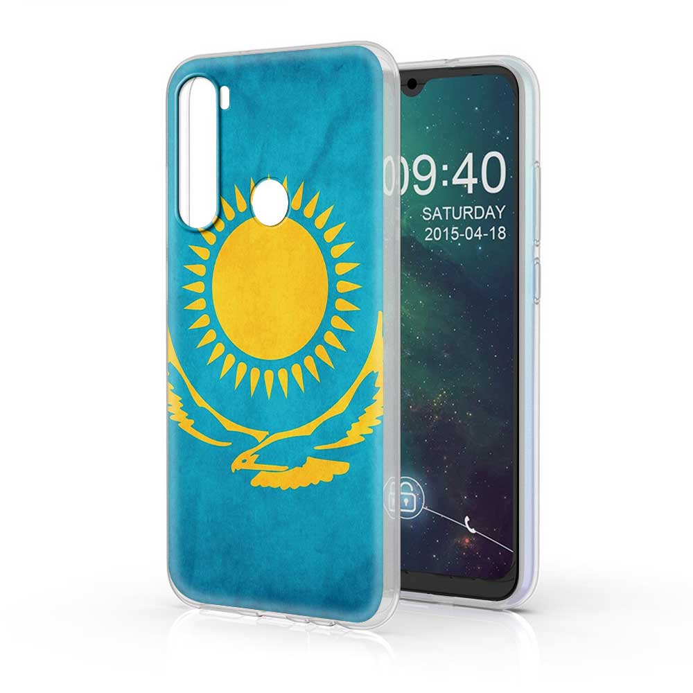 Kazakhstan Flag Case for Xiaomi Redmi Note 9s 9 8 8T 7 9C Mi Poco X3 NFC 11 9A 9T 10T Pro 7A Translucent Matte TPU Cover