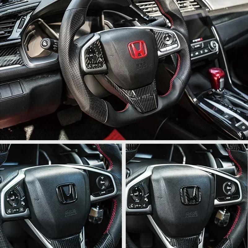 ABS Steering Wheel Logo Emblem Cover Sticker for Honda - Accord Odyssey CR-V Fit CRZ City Civic HRV  Pilot Legend Car Accessory