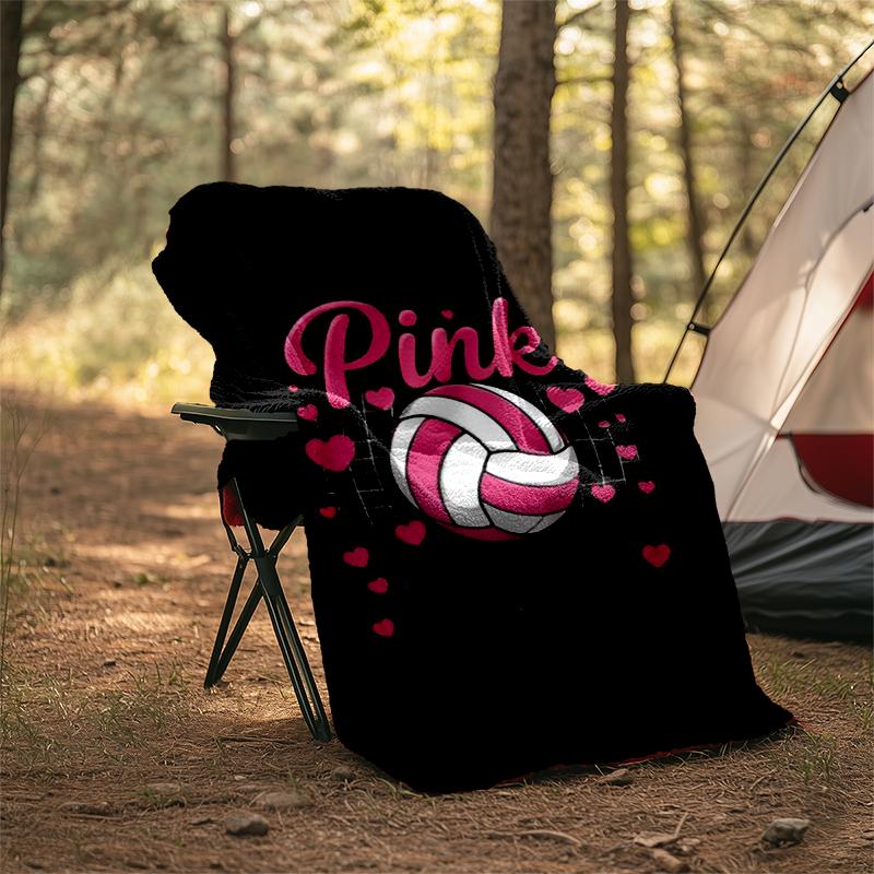Volleyball Theme Printed Blanket - Perfect for Couch, Bed, Travel & Outdoor Use | Machine Washable, Cozy & Durable.