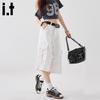 CHOCOOLATE Women's Cropped Loose Denim Shorts