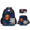 Haijing Houten Stokman Kinder Schooltas Schoudertas Etui Combinatieset Rugzak Ondersteuning