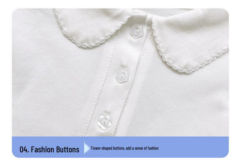 Children's Summer Polo Shirt: Unisex Short-Sleeve T-Shirt with Lapel and Lace for Boys and Girls