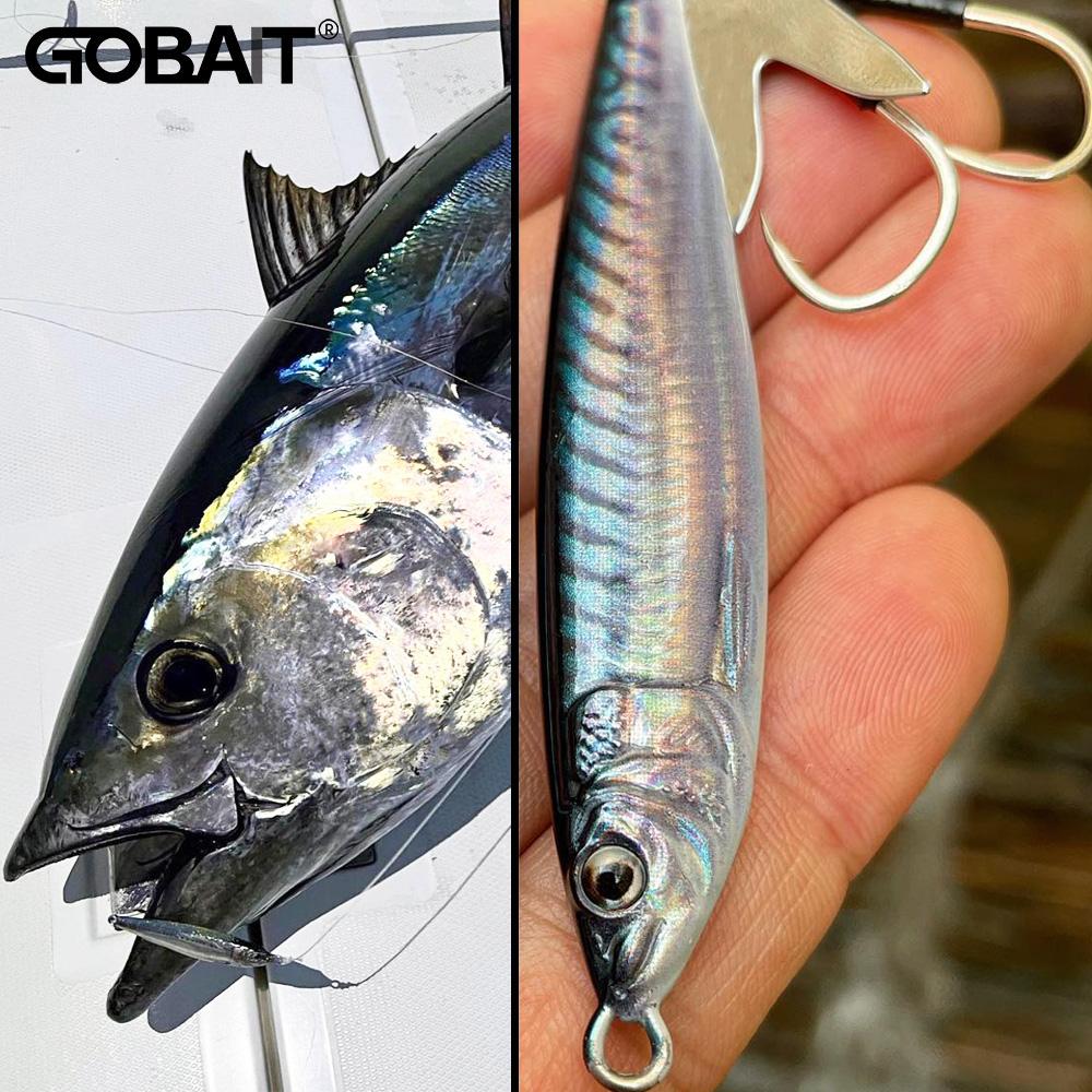 GOBAIT Metal Jig Lure 20g 30g 40g Spinner Spoon 3D Eye Color Laser Spinning Fishing Tackle Blade Hook Swimbait Pesca VIB Bait