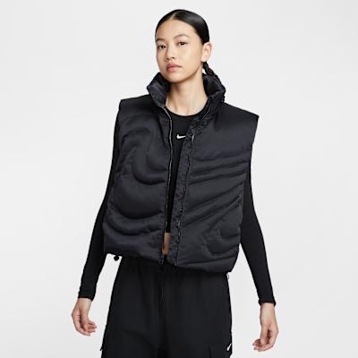 Nike Vests Women s Black Stand Collar Moderate Other S