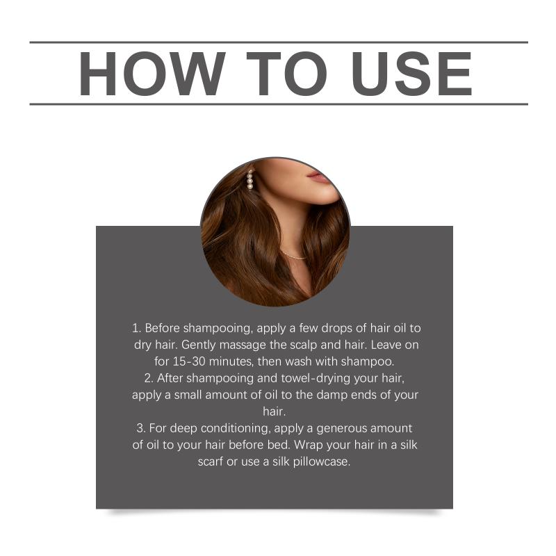 Collagen Hair Serum Hydrating Oil For All Hair Textures Plant Extract Oil For Healthy Thick Voluminous Hair