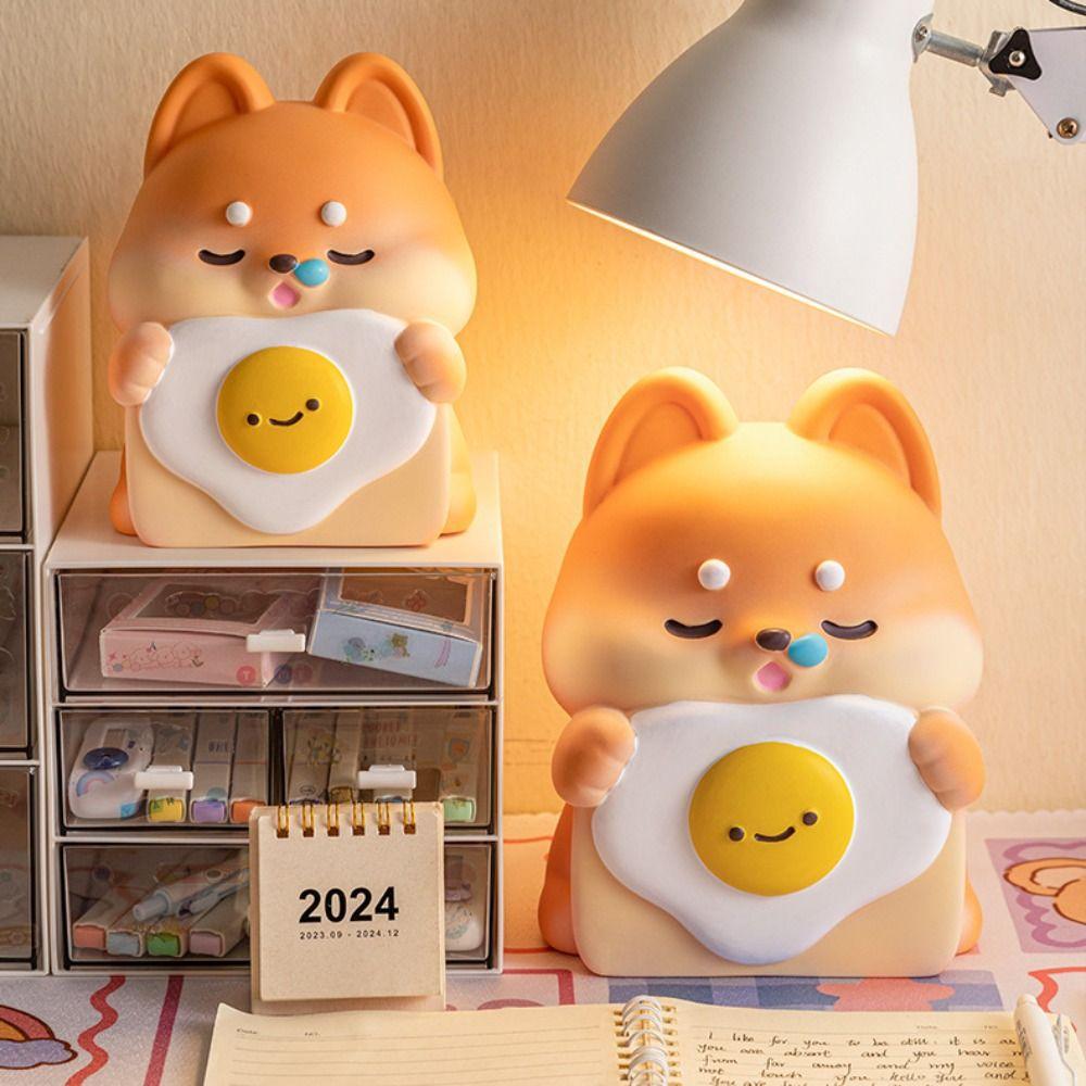 Resistant Fall Cartoon Dog Money Box Vinyl Saving Box Animal Figurines Money Boxes  Children Use