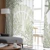 Sage Green Ocean Coral Starfish Abstract Tulle Curtain for Living Room Bedroom Christmas Decoration Window Voiles Tulle Curtain