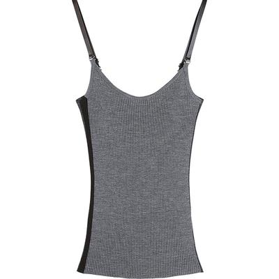 2025 Autumn Slim Fit Round Neck Wool Sweater Camisole