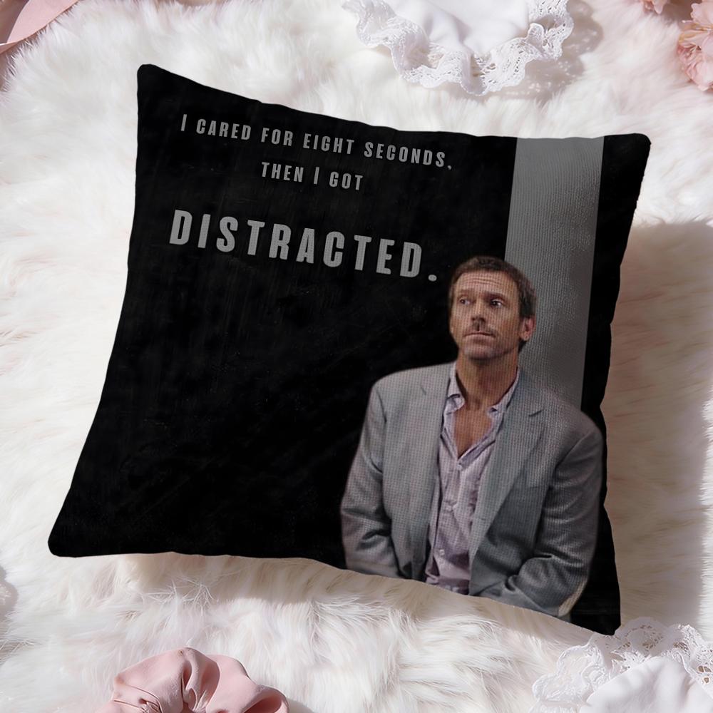 Dr H-House Tv Show Cushion Cover Premium Comfort Reversible Pillow Cove -Two In One Design for Any Room & Car Interior