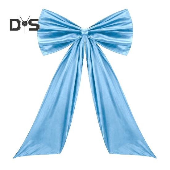 

Большой атласный бант, украшение для дня рождения, декор для комнаты, гигантский настенный бант для детского душа, девичника, выпускного, свадьбы, девичника небесно-голубой