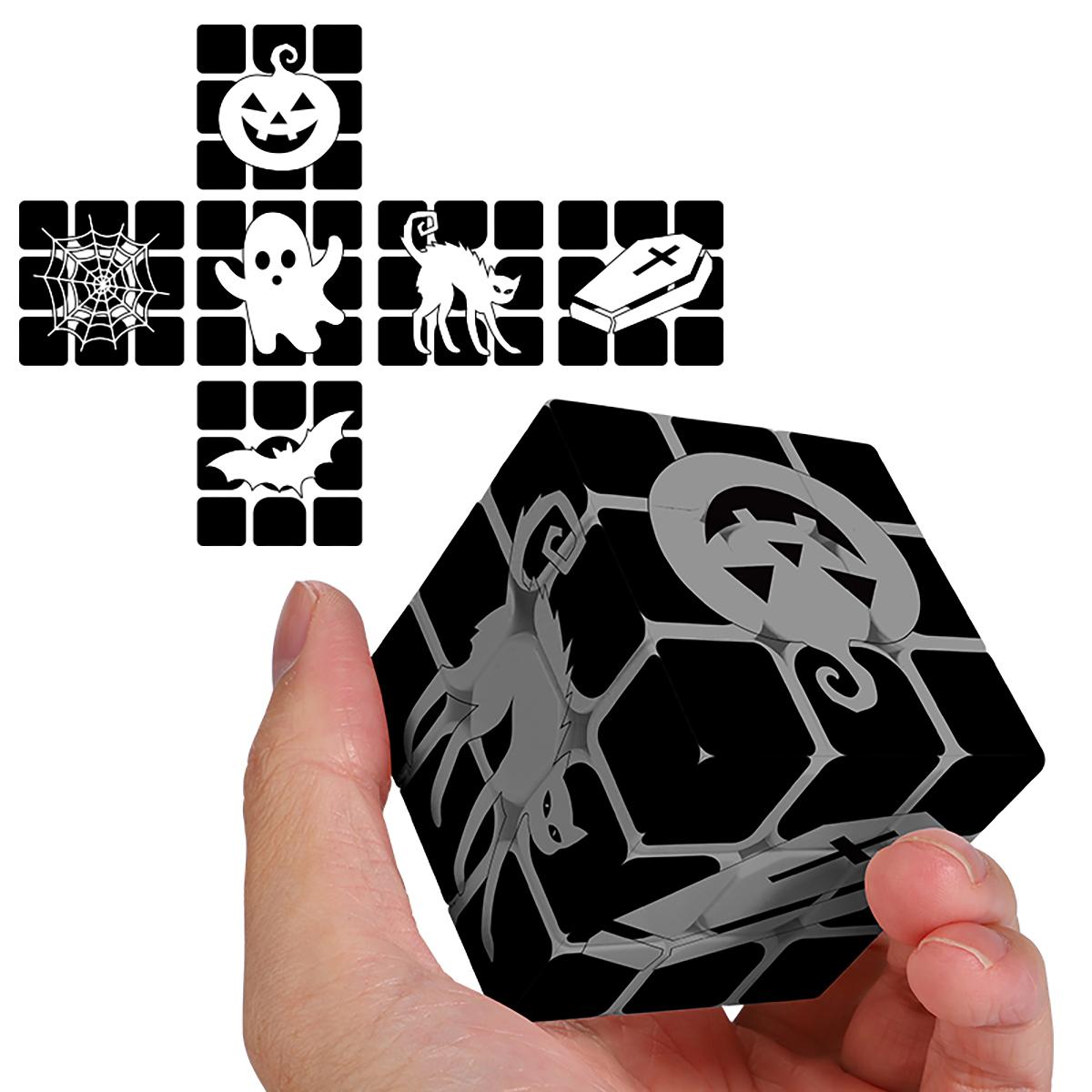 Magic Cube 3x3x3 Night light pumpkin UV printed stress-relieving puzzle professional game children s toy gift