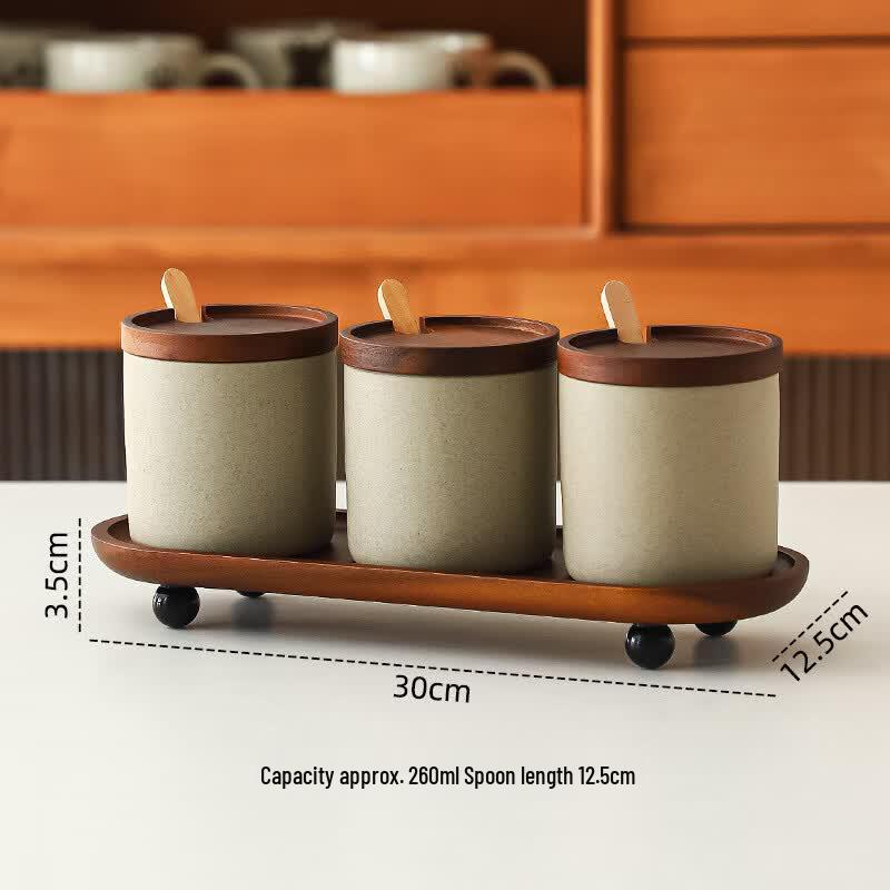 Japanese Ceramic Spice Jar Set