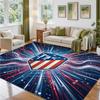 Atletico Madrid Design Kristall-Samt-Teppich Weich Dekorative Matte für Schlafzimmer Eingang