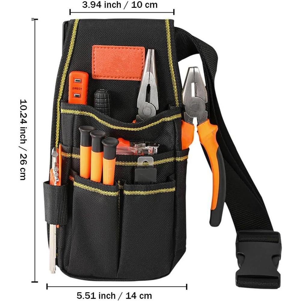 Electrician Pouch Adjustable Tool Belt Construction Work Easy-access Compartments Oxford Fabric Waterproof Fabric
