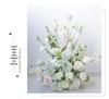 White Wedding Floral Art Wall Hanging Decoration - Artificial Flowers for Outdoor Event and Ceremony Background Arrangement