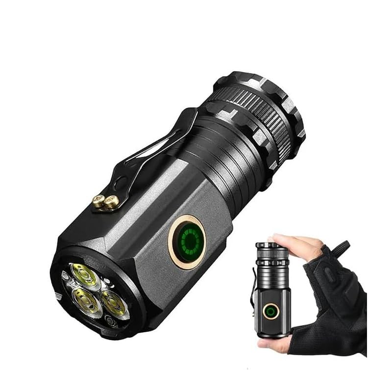

flashlight led lightweight handy light High brightness 2500 lumens USB rechargeable flash light brightness 5 lighting modes mini light military