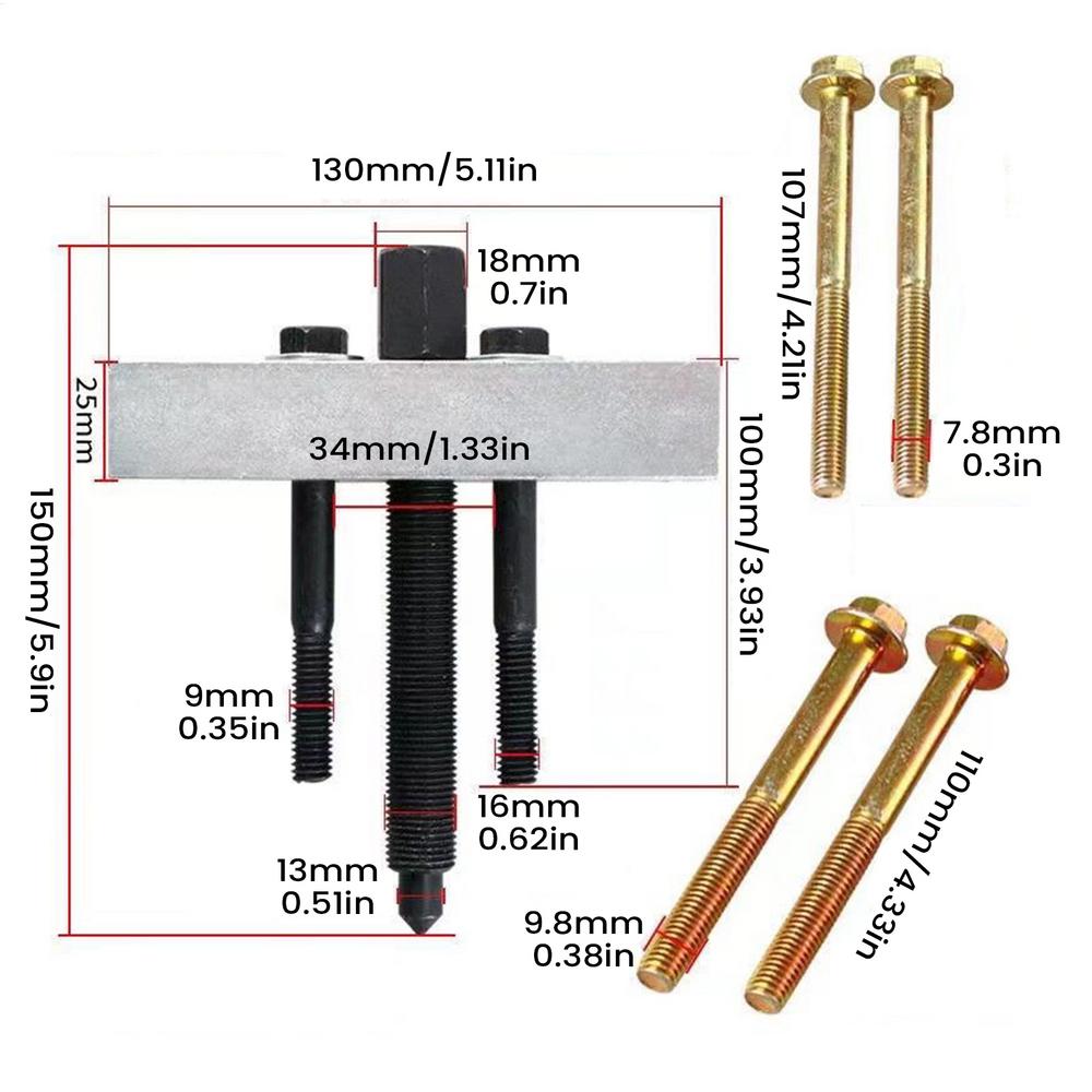 Crankshaft puller, fan blade gear, steering wheel assembly rod, brake bearing remover, disassembly tool for Automotive Truck