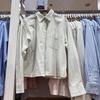 Spring 2026 Women's Oxford Boxy Shirt / Long Sleeve Casual Jacket 484928