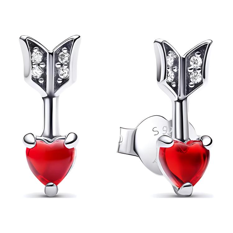 Pandora Cupids Arrow Heart Design Earrings Women earrings Silver 293668CO1 Box