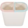 1pc Double Compartment Trash Can Dual Classification Waste Bin Kitchen Plastic Garbage Container Household Bathroom Office Use