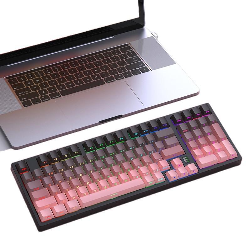 K98 Mechanische Tastatur mit Farbverlauf-Seitengravur - Drei Modi