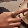 Silver universal ring in the shape of waves, silver 925