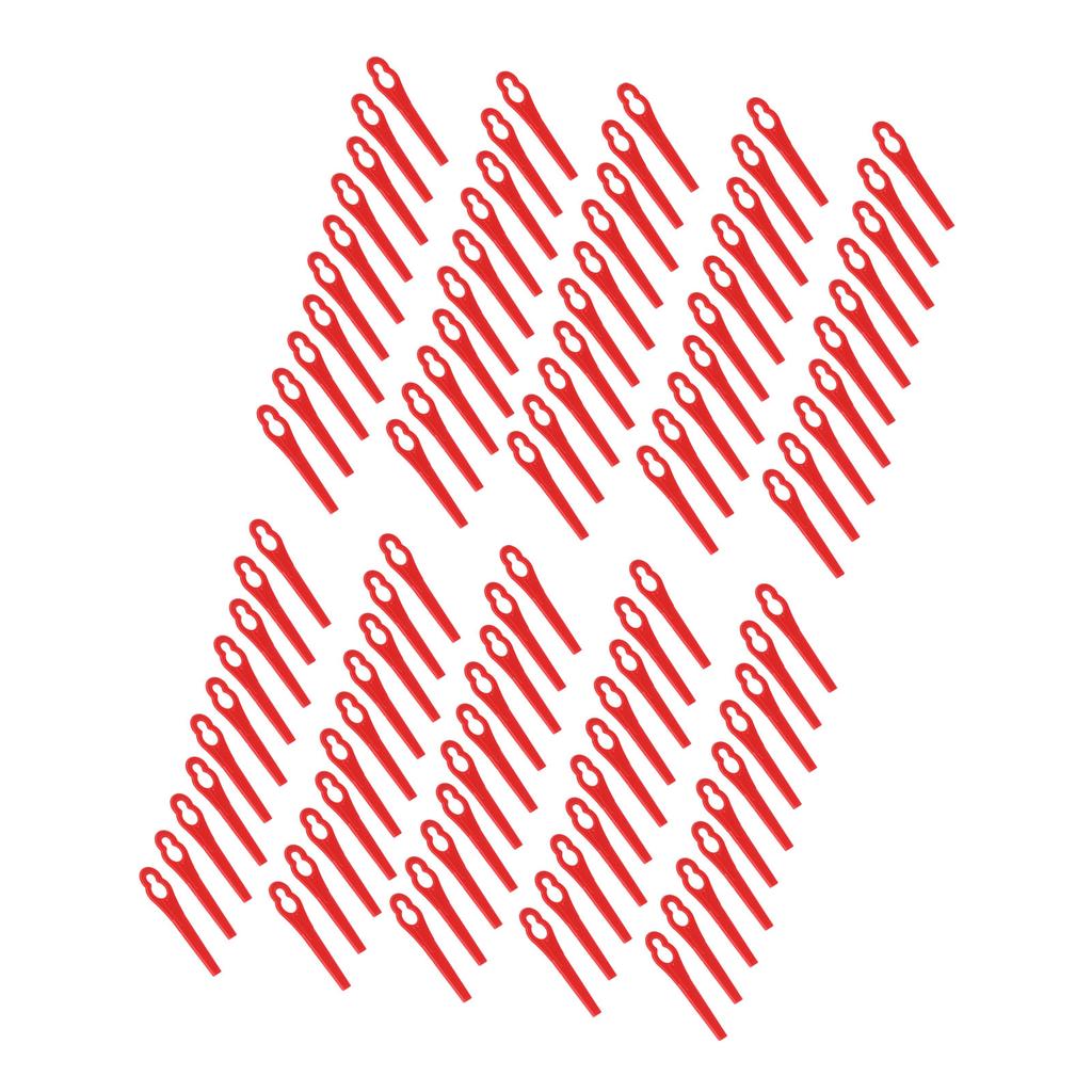 100Pcs Plastic Cutter Blades Lawn Mower Cutting Tool Replacement Garden Pruning AccessoriesRed