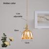 Retro Modern Glass Flower Twisted String Pendant Lamp Dining Room Bedroom Bedside Pendant Lamp With Built-in Switch Lighting