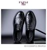 Men's High-End British Style Leather Derby Shoes: Formal, Soft-Sole Wedding & Business Footwear