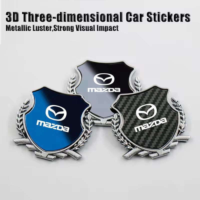 AAFD1 Metal Car Trunk Window Side Emblem Badge Decal Sticker For Mazda 3 6 CX5 2 CX3 CX9 MX5 RX8 Axela Demio Atenza MS