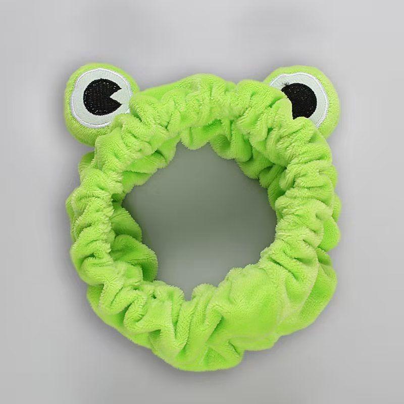 Funny Frog Headband, Makeup Headband, Frog Eye Elastic Headband,Wrap Green Funny Hair Band Elastic Turban Headbands