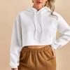 Sexy Damen Cropped Kapuzenpullover Mode Nabeltop Langarm Pullover