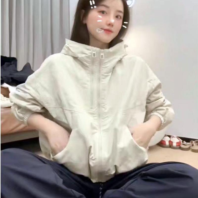 Hong Kong Style Fashionable Casual Women's Hooded Jacket Winter New Loose Versatile Long-sleeved Top Jacket