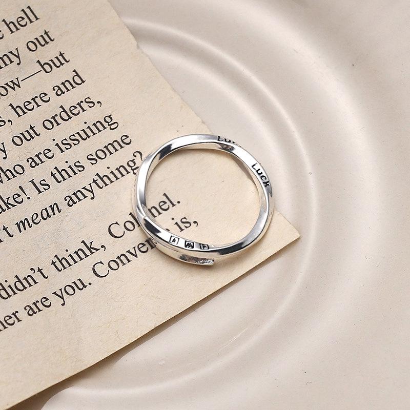 Lucky Ring Women s Versatile Retro Fashion Open Adjustable Index Finger Ring Open Adjustable