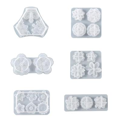 Crown Flowers Patch Mold Aromatherapy Plaster Mold Silicone Pendant Decor Mold